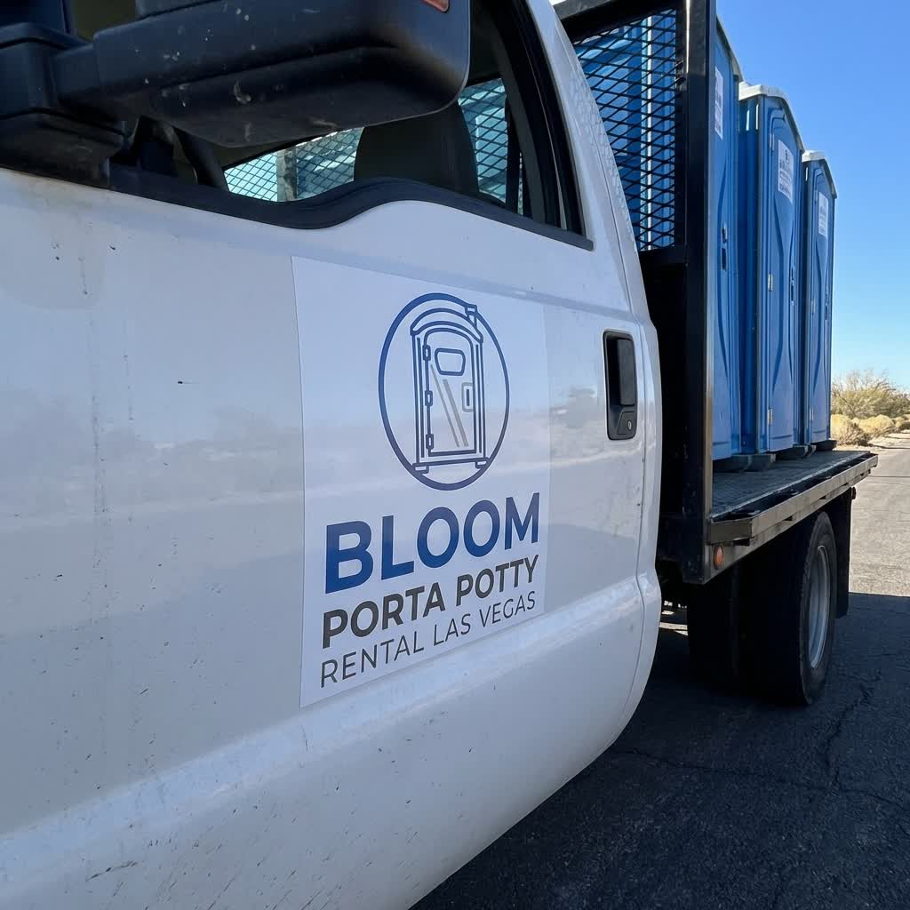Bloom Porta Potty Rental Las Vegas delivery truck